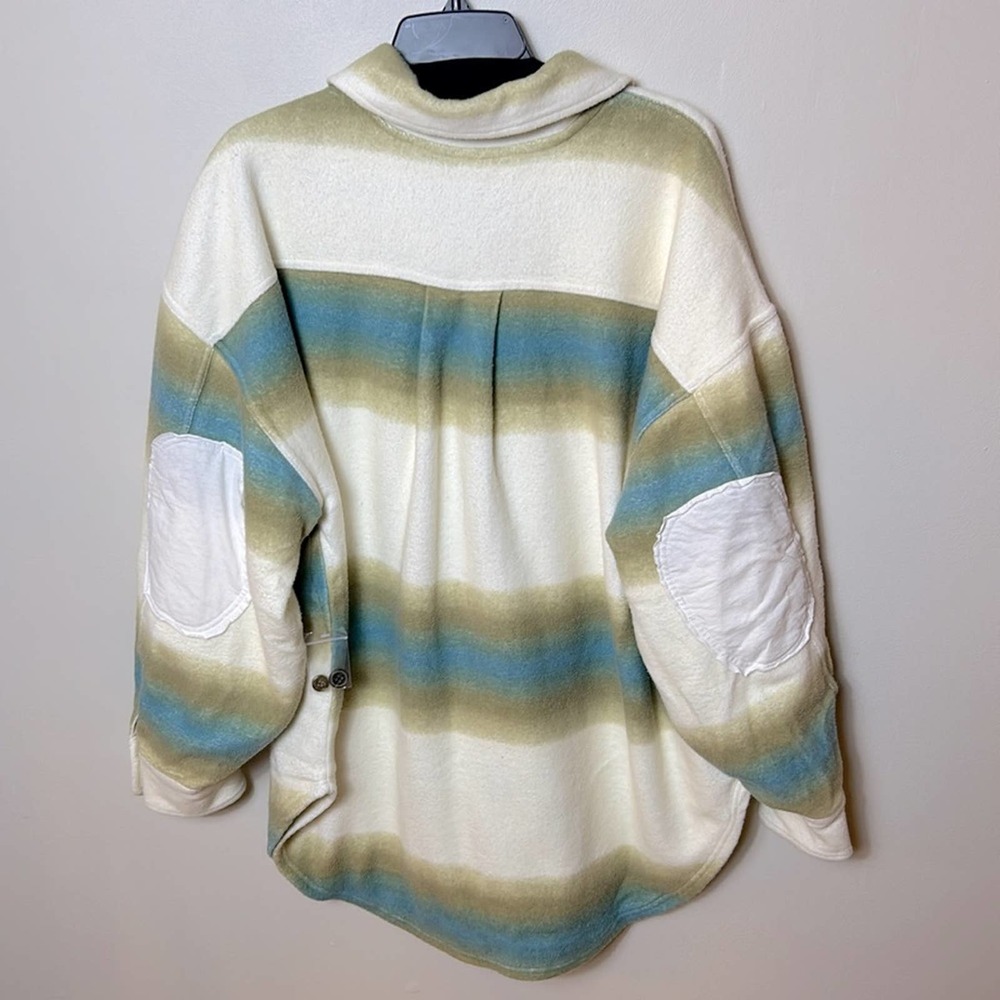 NEW Free People Ruby West Coat thermal lined shacket shirt jacket in Ivory combo - Picture 10 of 14